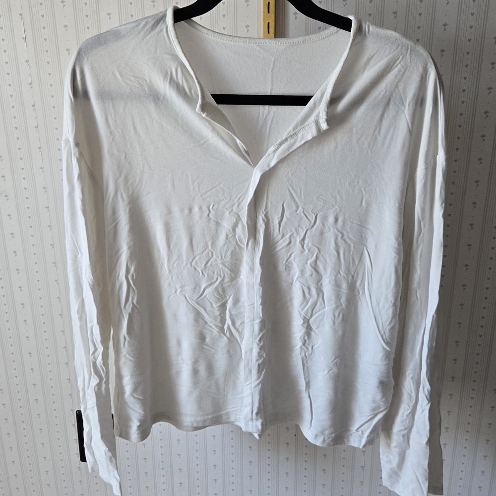 Women's Long Sleeve White Top